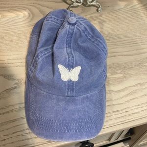 Denim butterfly cap